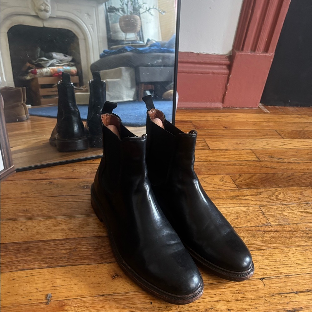 Black Leather FRYE Men's Chelsea Boots